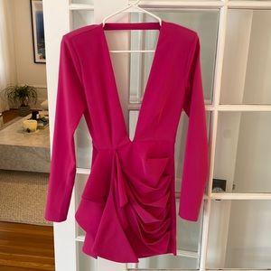REVOLVE Fena Mini Dress in Fuchsia by Michael Costello XS